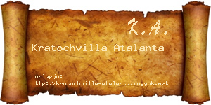 Kratochvilla Atalanta névjegykártya